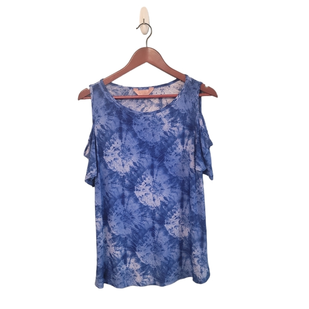 Amana Womens Tie Dye Retro Off‎ The Shoulder Hippie Blouse Size Medium